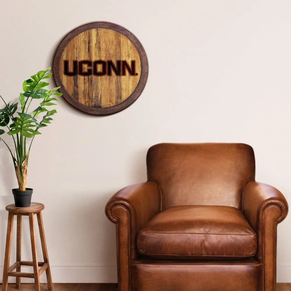 UConn Huskies: Branded "Faux" Barrel Top Sign