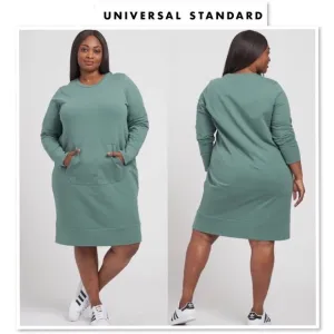 Universal Standard Classic Terry Bree Sweatshirt Dress Deep Aquamarine XS L 12
