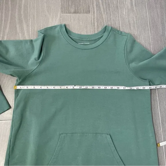 Universal Standard Classic Terry Bree Sweatshirt Dress Deep Aquamarine XS L 12