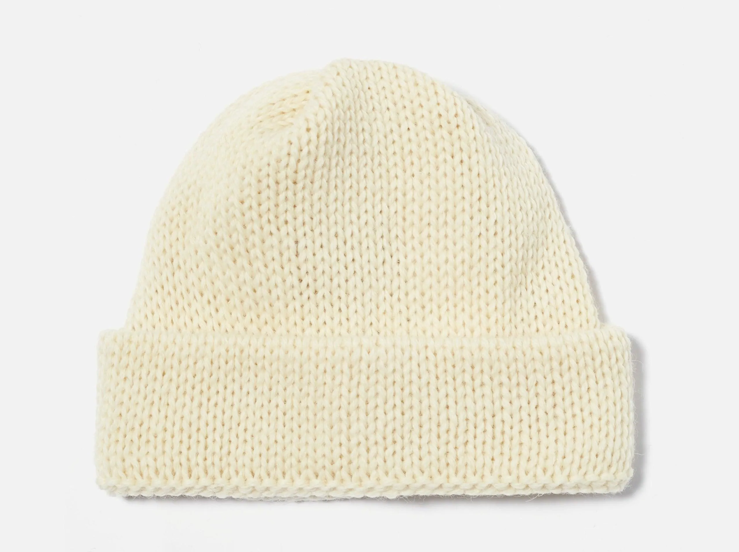 Universal Works - Short Watch Cap In Ecru British Wool
