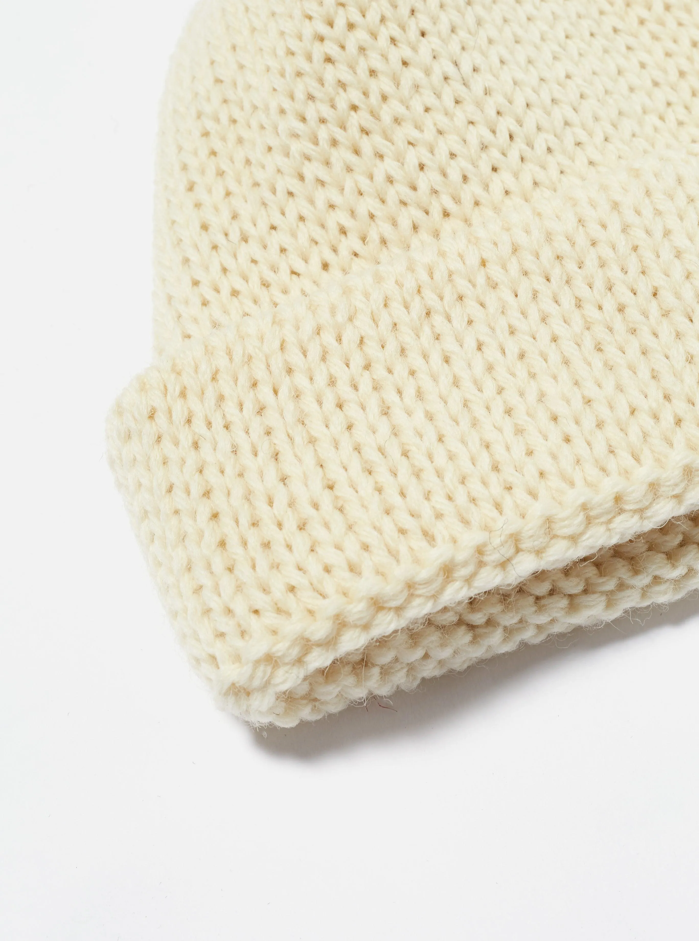 Universal Works - Short Watch Cap In Ecru British Wool
