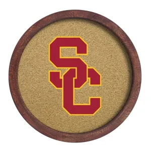 USC Trojans: "Faux" Barrel Framed Cork Board