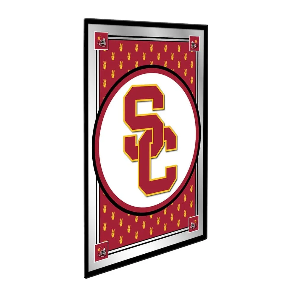 USC Trojans: Team Spirit, SC - Framed Mirrored Wall Sign