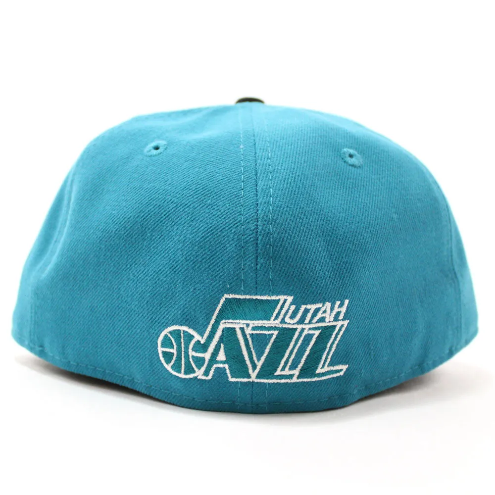 Utah Jazz New Era 59Fifty Fitted Hat (Teal Blue Under Brim)