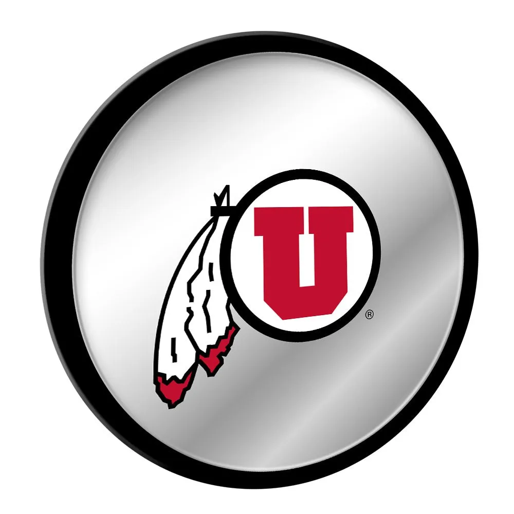 Utah Utes: Modern Disc Mirrored Wall Sign