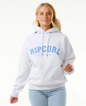 VARSITY HOODIE - GREY MARLE/MID BLUE