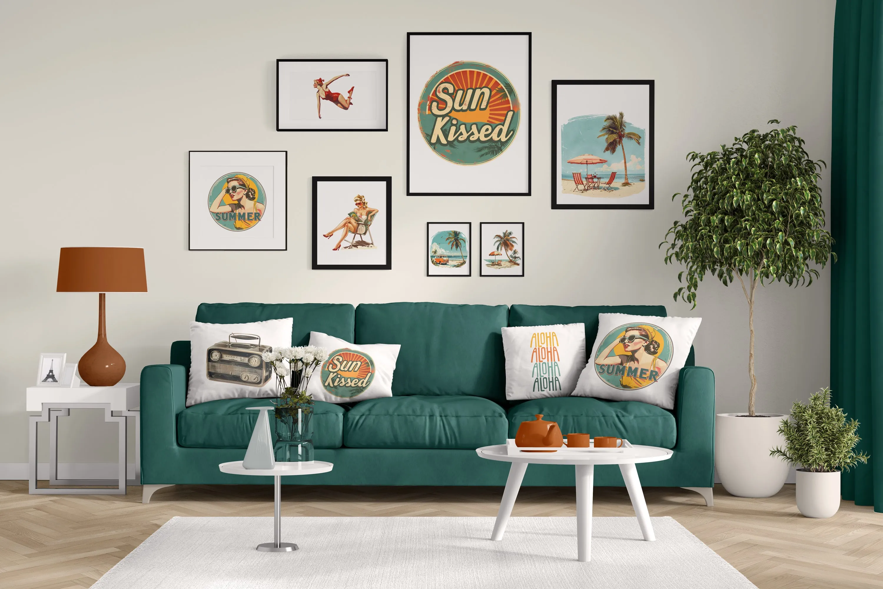 Vintage Island Vibes Aloha Art Print - Hawaiian Island Themed Wall Art | Vintage Island Vibes Collection