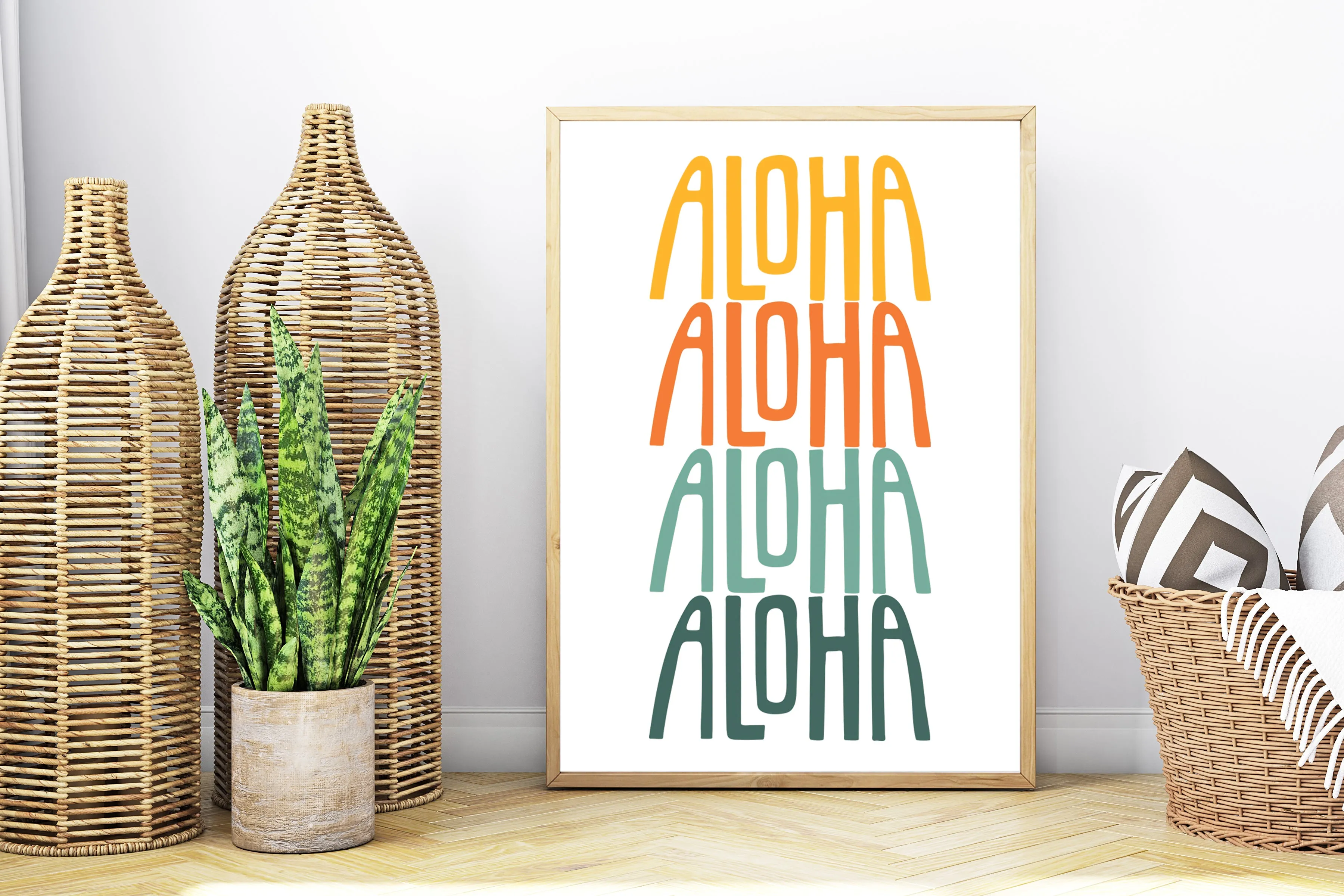 Vintage Island Vibes Aloha Art Print - Hawaiian Island Themed Wall Art | Vintage Island Vibes Collection