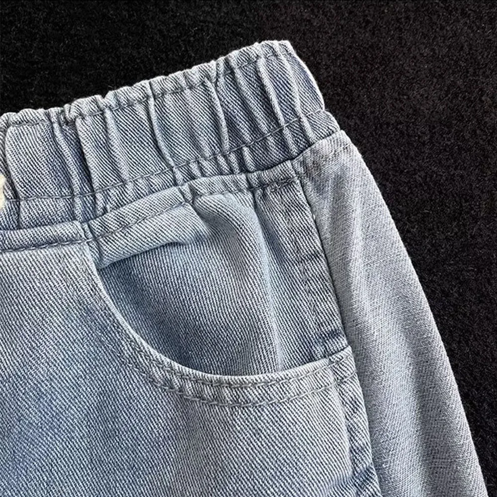 Vintage Letter Pure Baggy Jeans