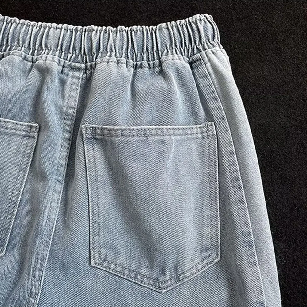 Vintage Letter Pure Baggy Jeans