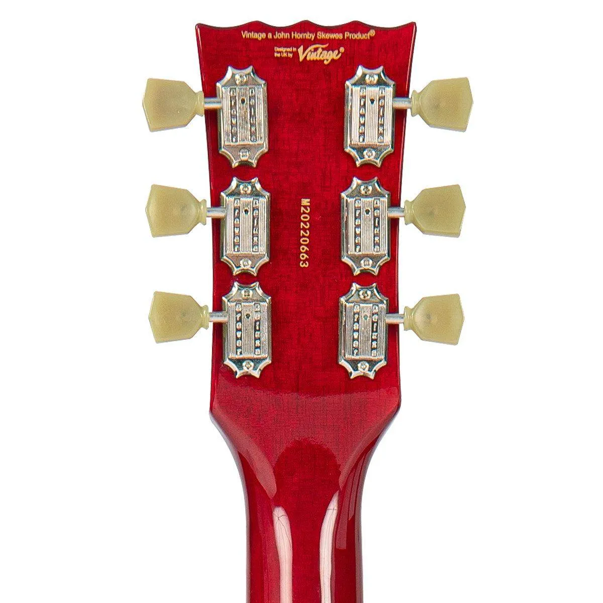 Vintage REVO Series 'Superthin' Electric Guitar ~ Cherry Red