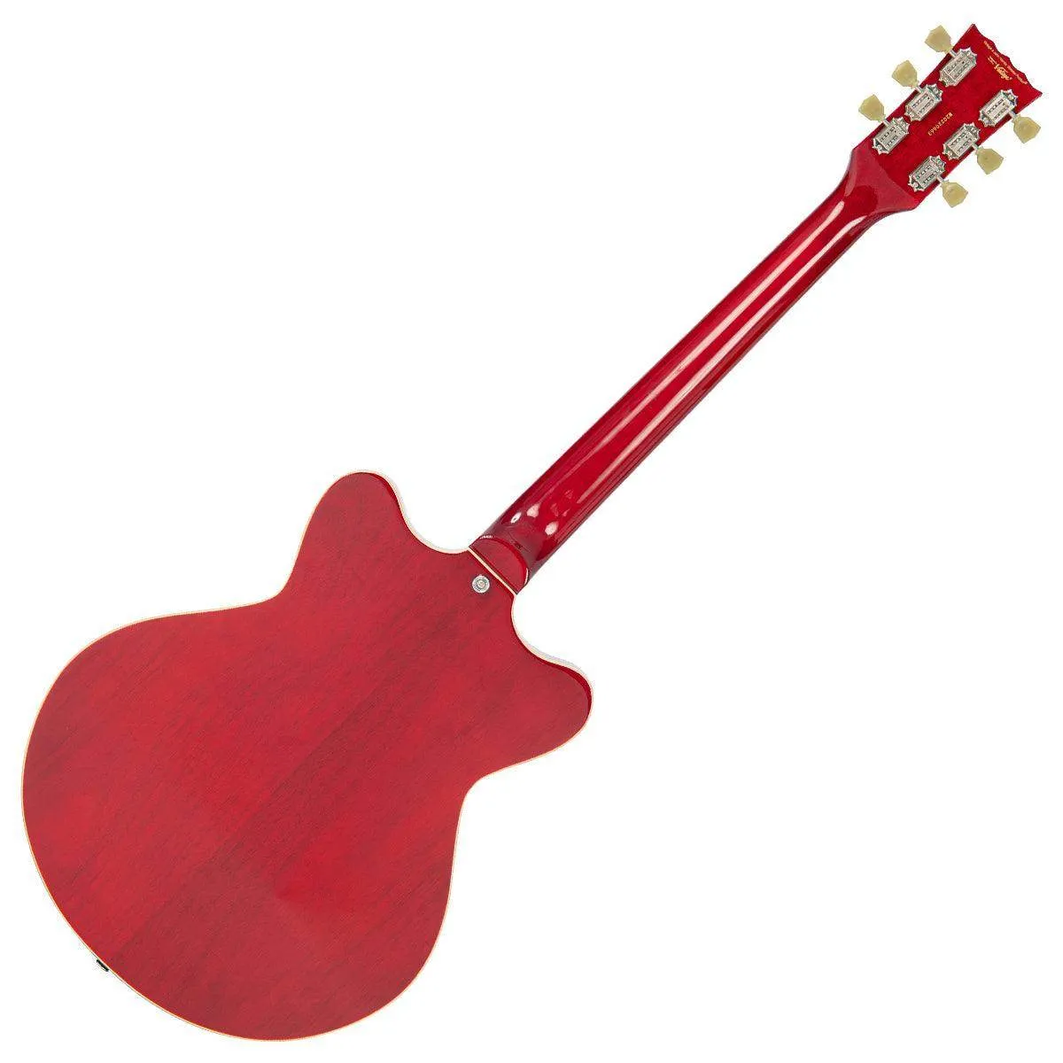 Vintage REVO Series 'Superthin' Electric Guitar ~ Cherry Red