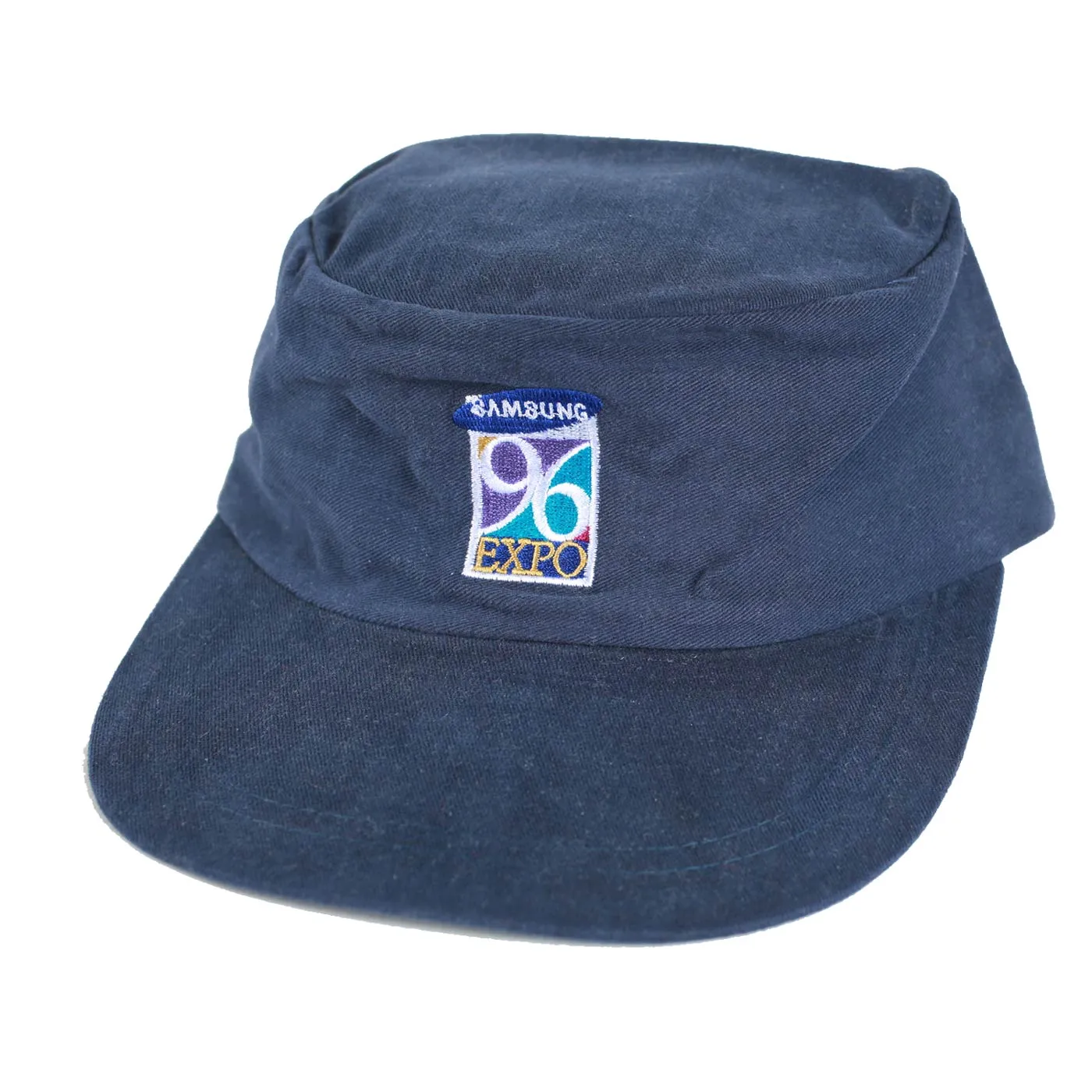Vintage Samsung 96 Expo Railroad Conductor Hat Navy (1996)
