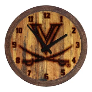 Virginia Cavaliers: Branded "Faux" Barrel Top Wall Clock