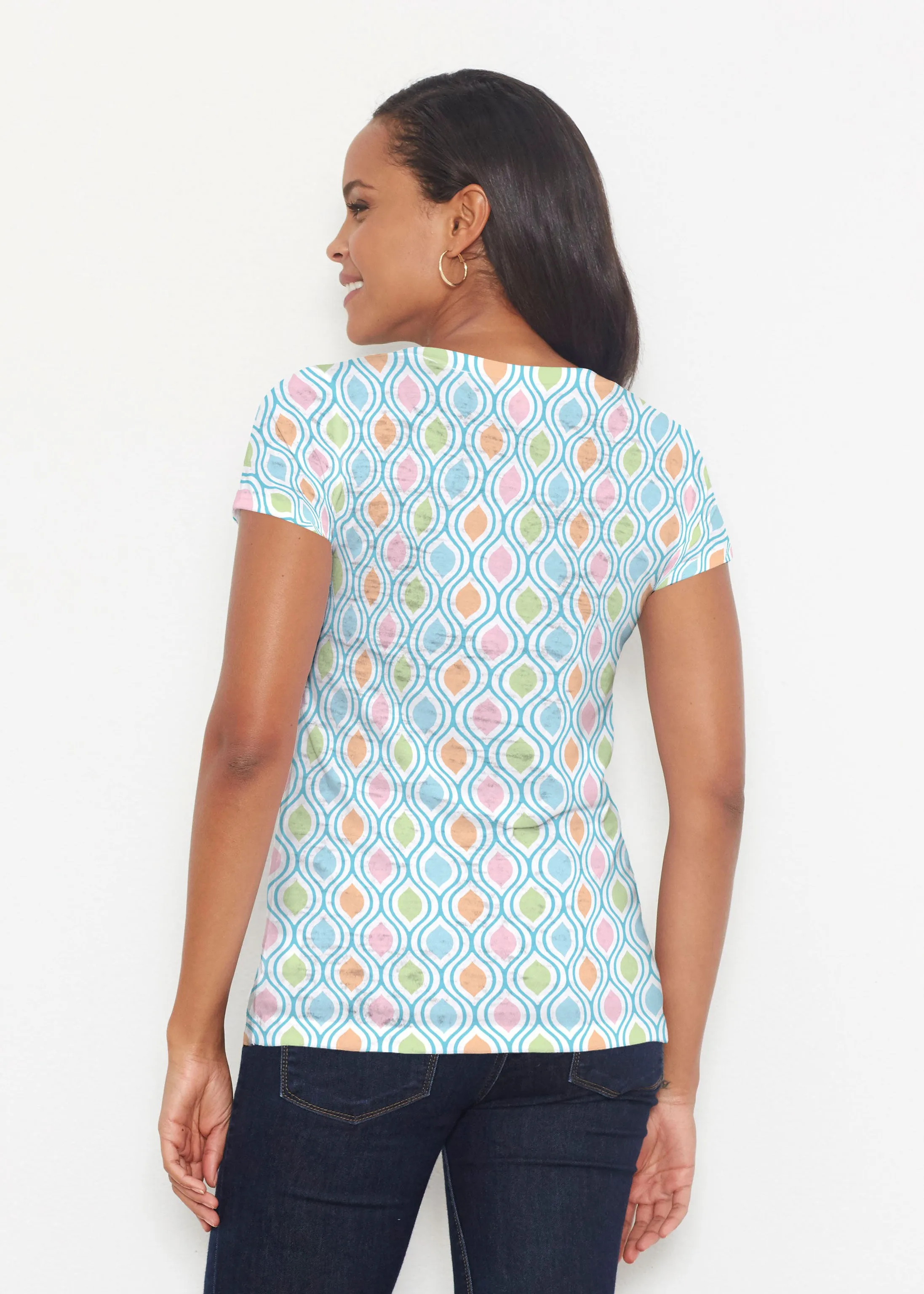 Waves of Sherbet (25072) ~ Short Sleeve Scoop Shirt