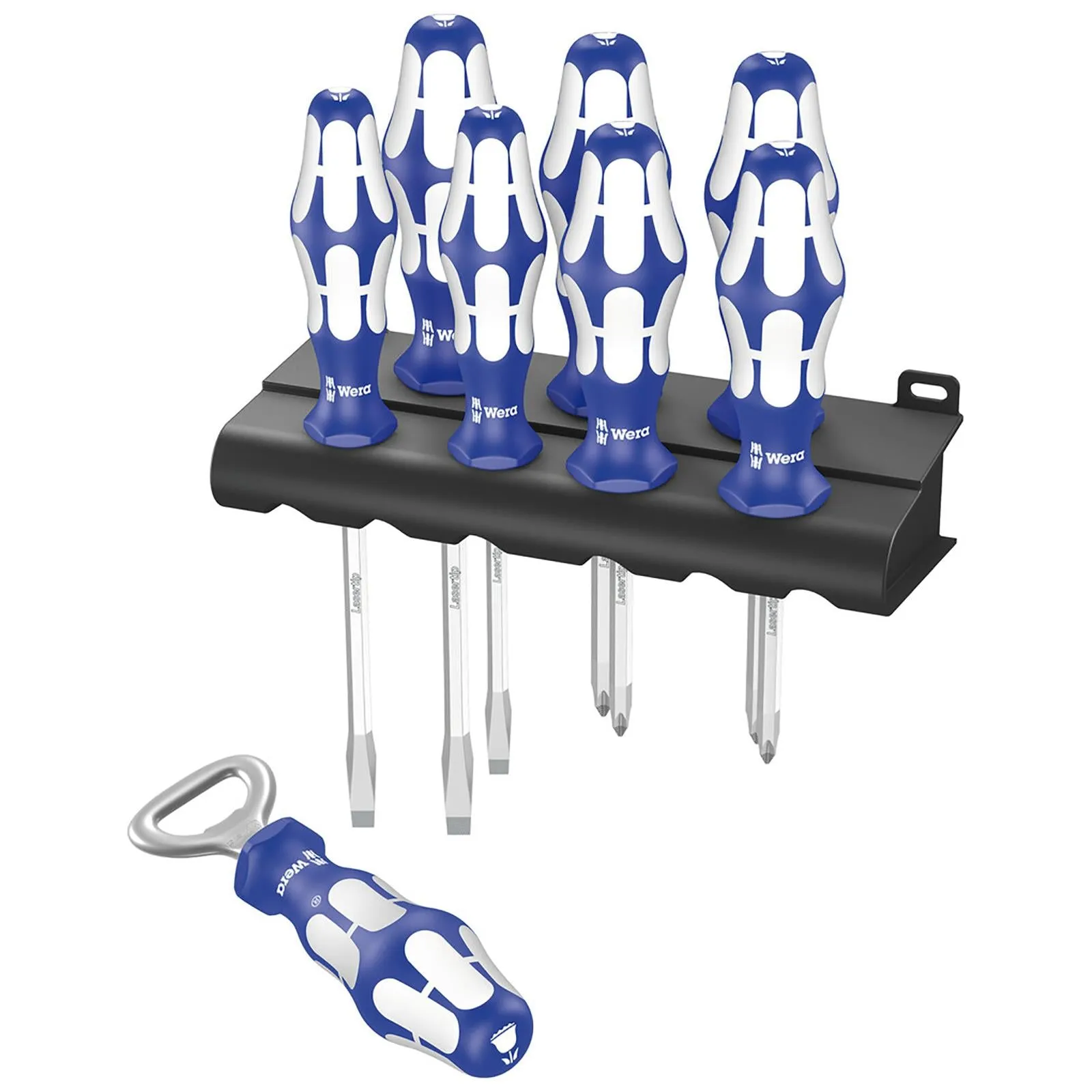 Wera Kraftform Sports Edition Scotland Screwdriver Set Bottle Opener and Rack 8 Pieces