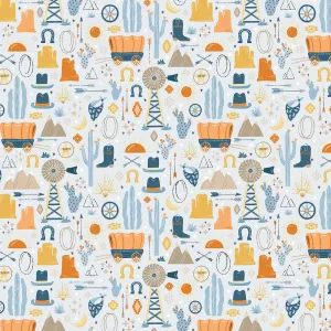Wild West Wonder - Wild West Hero Ice Blue by Michael Miller Fabrics by the yard 3661