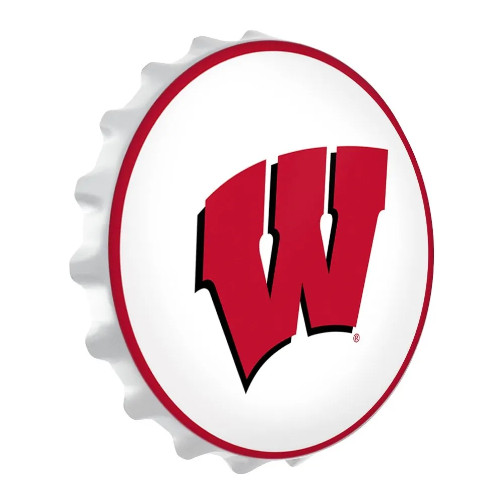 Wisconsin Badgers: Bottle Cap Wall Light