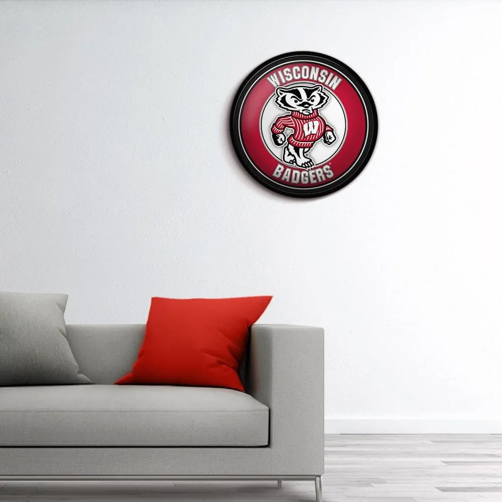 Wisconsin Badgers: Mascot - Modern Disc Wall Sign