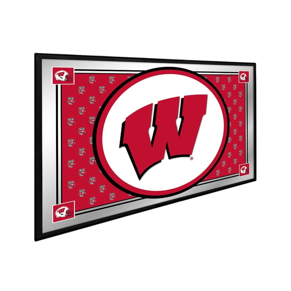 Wisconsin Badgers: Team Spirit - Framed Mirrored Wall Sign
