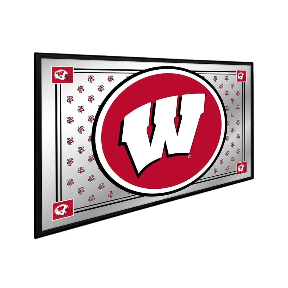 Wisconsin Badgers: Team Spirit - Framed Mirrored Wall Sign
