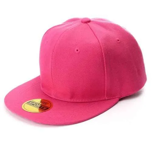 Women Retro Vintage Plain Snap Back Hats Flat Peak Caps Funky Cool Baseball Hat