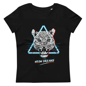 Women's fitted eco tee Retro Wave Leopard