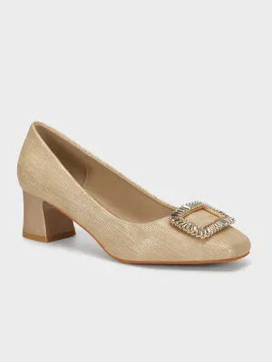 Women's "RAGNAR" Decorated Block Heel Courts