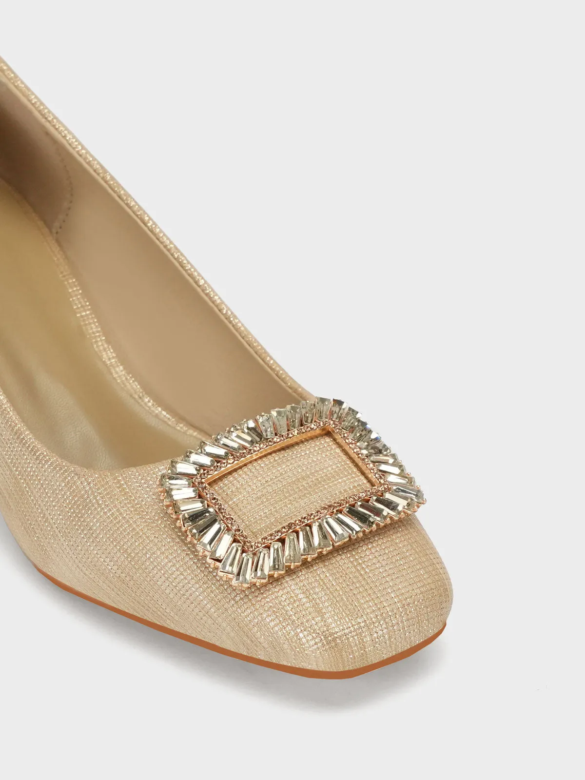 Women's "RAGNAR" Decorated Block Heel Courts