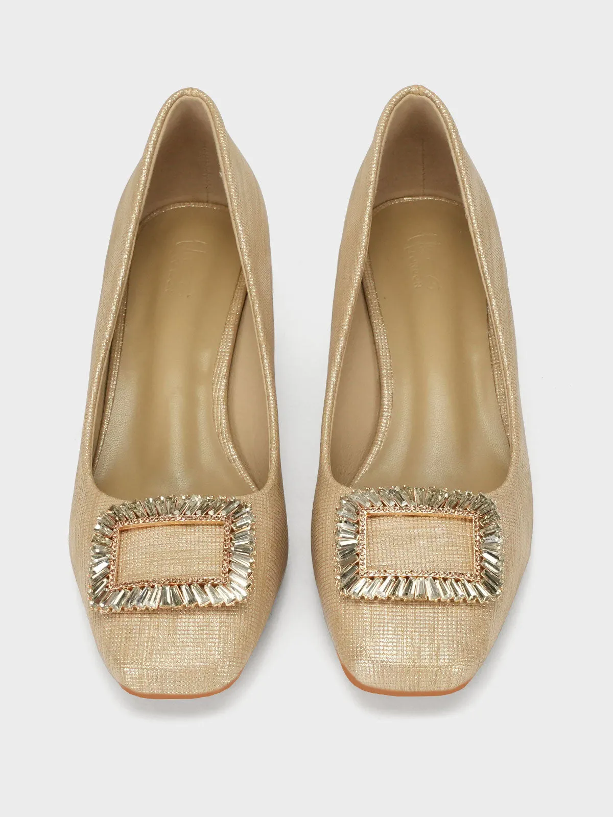 Women's "RAGNAR" Decorated Block Heel Courts