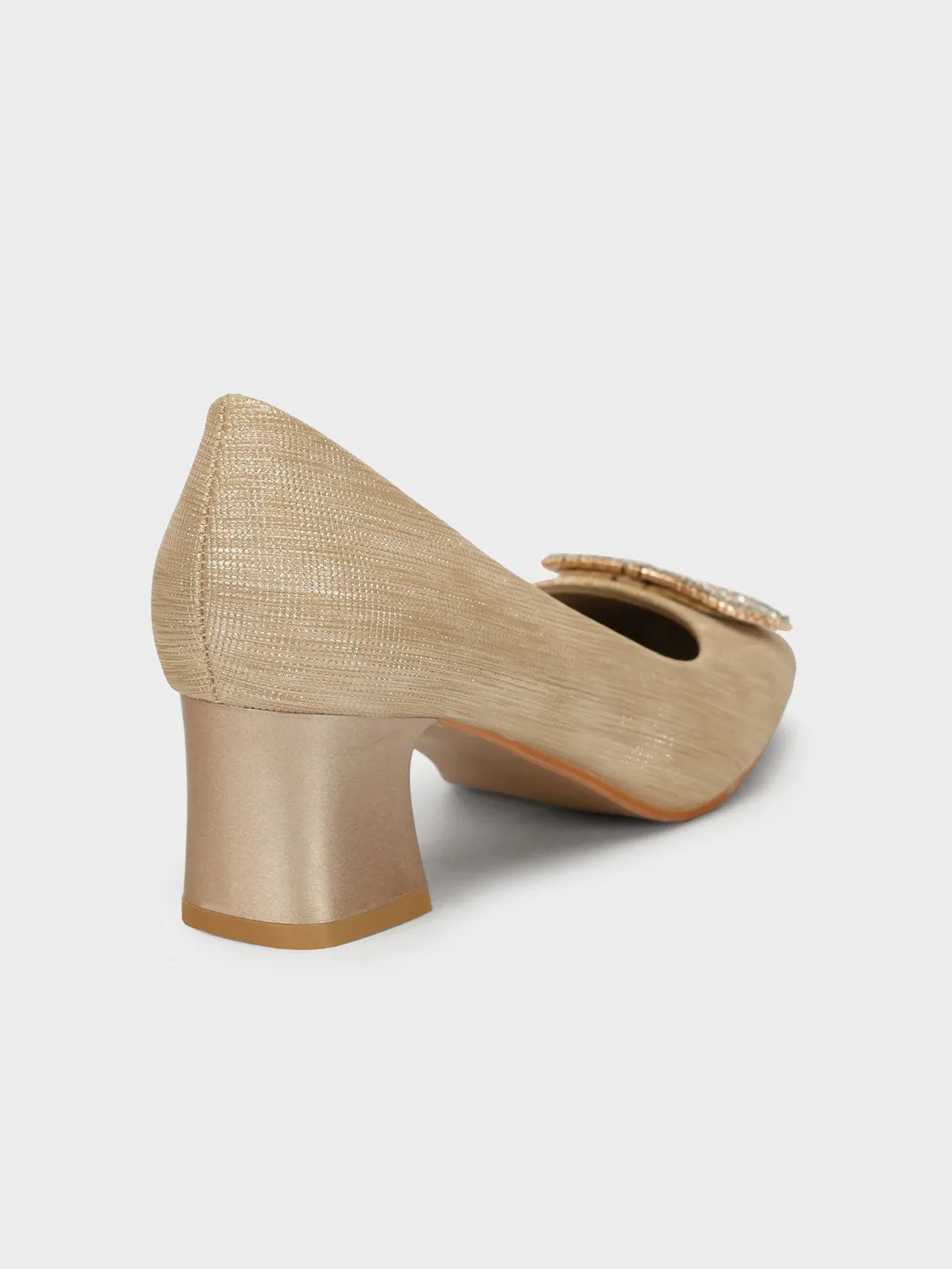 Women's "RAGNAR" Decorated Block Heel Courts