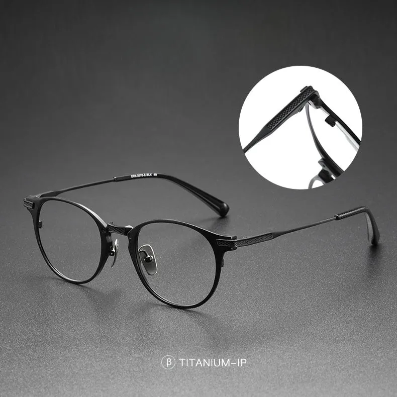 Xander Retro Oval Titanium Ultra-Light Glasses Frame