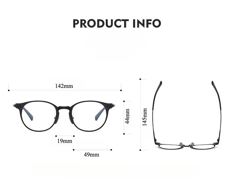 Xander Retro Oval Titanium Ultra-Light Glasses Frame