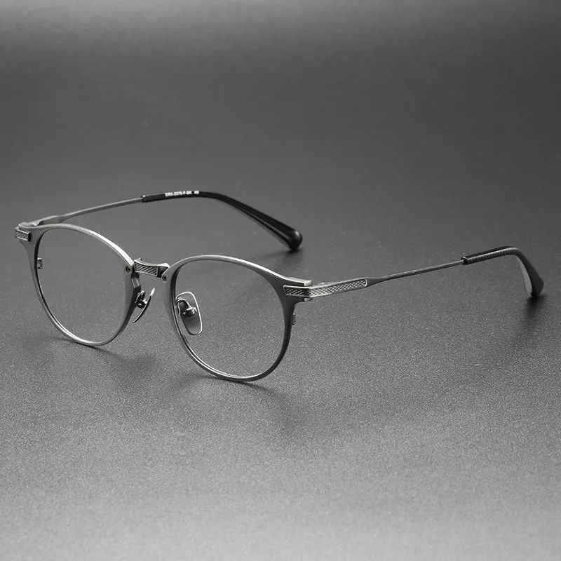 Xander Retro Oval Titanium Ultra-Light Glasses Frame
