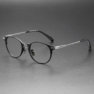 Xander Retro Oval Titanium Ultra-Light Glasses Frame