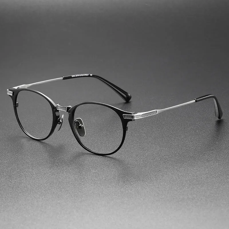Xander Retro Oval Titanium Ultra-Light Glasses Frame