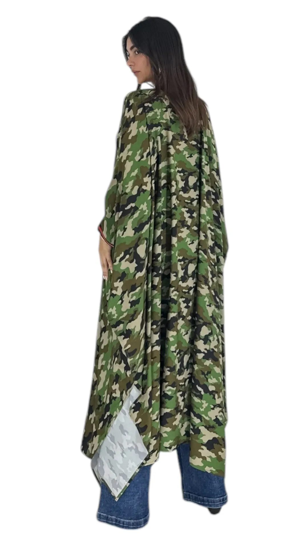 Yara army print abaya
