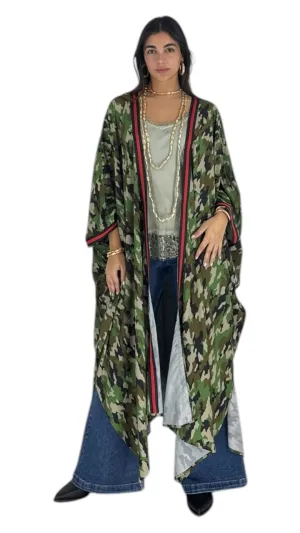 Yara army print abaya