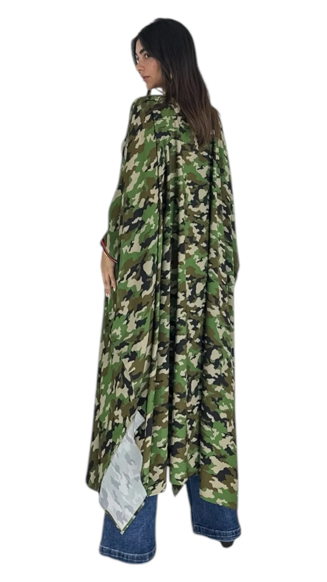 Yara army print abaya