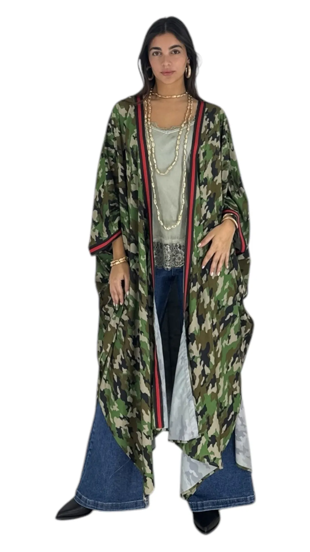 Yara army print abaya